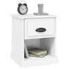 Stella Homewares Bedside Cabinet White 39x39x47.5 cm Engineered Wood
