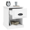 Stella Homewares Bedside Cabinet White 39x39x47.5 cm Engineered Wood