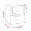 Stella Homewares Bedside Cabinet White 39x39x47.5 cm Engineered Wood