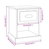 Stella Homewares Bedside Cabinets 2 pcs White 39x39x47.5 cm Engineered Wood