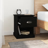 Stella Homewares Bedside Cabinets 2 pcs Black 39x39x47.5 cm Engineered Wood