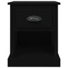 Stella Homewares Bedside Cabinets 2 pcs Black 39x39x47.5 cm Engineered Wood