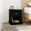 Stella Homewares Bedside Cabinets 2 pcs Black 39x39x47.5 cm Engineered Wood