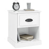 Stella Homewares Bedside Cabinet High Gloss White 39x39x47.5 cm Engineered Wood