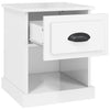 Stella Homewares Bedside Cabinet High Gloss White 39x39x47.5 cm Engineered Wood