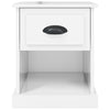Stella Homewares Bedside Cabinet High Gloss White 39x39x47.5 cm Engineered Wood