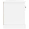 Stella Homewares Bedside Cabinet High Gloss White 39x39x47.5 cm Engineered Wood