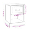Stella Homewares Bedside Cabinet High Gloss White 39x39x47.5 cm Engineered Wood