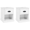 Stella Homewares Bedside Cabinets 2 pcs High Gloss White 39x39x47.5 cm Engineered Wood