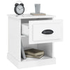 Stella Homewares Bedside Cabinets 2 pcs High Gloss White 39x39x47.5 cm Engineered Wood