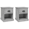 Stella Homewares Bedside Cabinets 2 pcs Concrete Grey 39x39x47.5 cm Engineered Wood