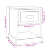 Stella Homewares Bedside Cabinets 2 pcs Smoked Oak 39x39x47.5 cm Engineered Wood