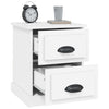 Stella Homewares Bedside Cabinet White 39x39x47.5 cm Engineered Wood