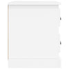 Stella Homewares Bedside Cabinet White 39x39x47.5 cm Engineered Wood
