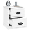 Stella Homewares Bedside Cabinets 2 pcs White 39x39x47.5 cm Engineered Wood