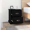 Stella Homewares Bedside Cabinets 2 pcs Black 39x39x47.5 cm Engineered Wood