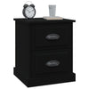 Stella Homewares Bedside Cabinets 2 pcs Black 39x39x47.5 cm Engineered Wood