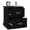 Stella Homewares Bedside Cabinets 2 pcs Black 39x39x47.5 cm Engineered Wood