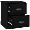 Stella Homewares Bedside Cabinets 2 pcs Black 39x39x47.5 cm Engineered Wood