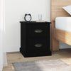 Stella Homewares Bedside Cabinets 2 pcs Black 39x39x47.5 cm Engineered Wood