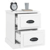 Stella Homewares Bedside Cabinets 2 pcs High Gloss White 39x39x47.5 cm Engineered Wood