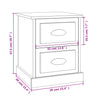 Stella Homewares Bedside Cabinets 2 pcs Sonoma Oak 39x39x47.5 cm Engineered Wood