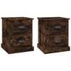 Stella Homewares Bedside Cabinets 2 pcs Smoked Oak 39x39x47.5 cm Engineered Wood