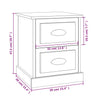 Stella Homewares Bedside Cabinets 2 pcs Smoked Oak 39x39x47.5 cm Engineered Wood