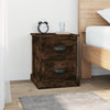 Stella Homewares Bedside Cabinets 2 pcs Smoked Oak 39x39x47.5 cm Engineered Wood