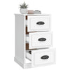 Stella Homewares Bedside Cabinet White 39x39x67 cm Engineered Wood