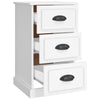 Stella Homewares Bedside Cabinet White 39x39x67 cm Engineered Wood