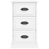 Stella Homewares Bedside Cabinet White 39x39x67 cm Engineered Wood