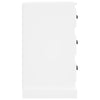 Stella Homewares Bedside Cabinet White 39x39x67 cm Engineered Wood