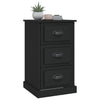Stella Homewares Bedside Cabinet Black 39x39x67 cm Engineered Wood