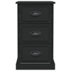 Stella Homewares Bedside Cabinet Black 39x39x67 cm Engineered Wood