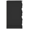 Stella Homewares Bedside Cabinet Black 39x39x67 cm Engineered Wood