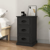 Stella Homewares Bedside Cabinet Black 39x39x67 cm Engineered Wood
