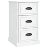Stella Homewares Bedside Cabinet High Gloss White 39x39x67 cm Engineered Wood
