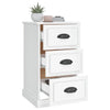 Stella Homewares Bedside Cabinet High Gloss White 39x39x67 cm Engineered Wood