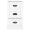 Stella Homewares Bedside Cabinet High Gloss White 39x39x67 cm Engineered Wood