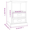 Stella Homewares Bedside Cabinets 2 pcs White 43x36x60 cm