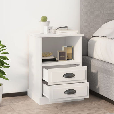 Stella Homewares Bedside Cabinets 2 pcs White 43x36x60 cm