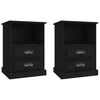 Stella Homewares Bedside Cabinets 2 pcs Black 43x36x60 cm
