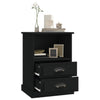 Stella Homewares Bedside Cabinets 2 pcs Black 43x36x60 cm
