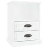 Stella Homewares Bedside Cabinet High Gloss White 43x36x60 cm
