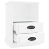 Stella Homewares Bedside Cabinet High Gloss White 43x36x60 cm