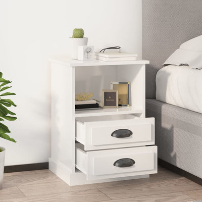 Stella Homewares Bedside Cabinets 2 pcs High Gloss White 43x36x60 cm