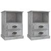 Stella Homewares Bedside Cabinets 2 pcs Concrete Grey 43x36x60 cm