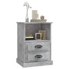 Stella Homewares Bedside Cabinets 2 pcs Concrete Grey 43x36x60 cm