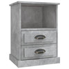 Stella Homewares Bedside Cabinets 2 pcs Concrete Grey 43x36x60 cm